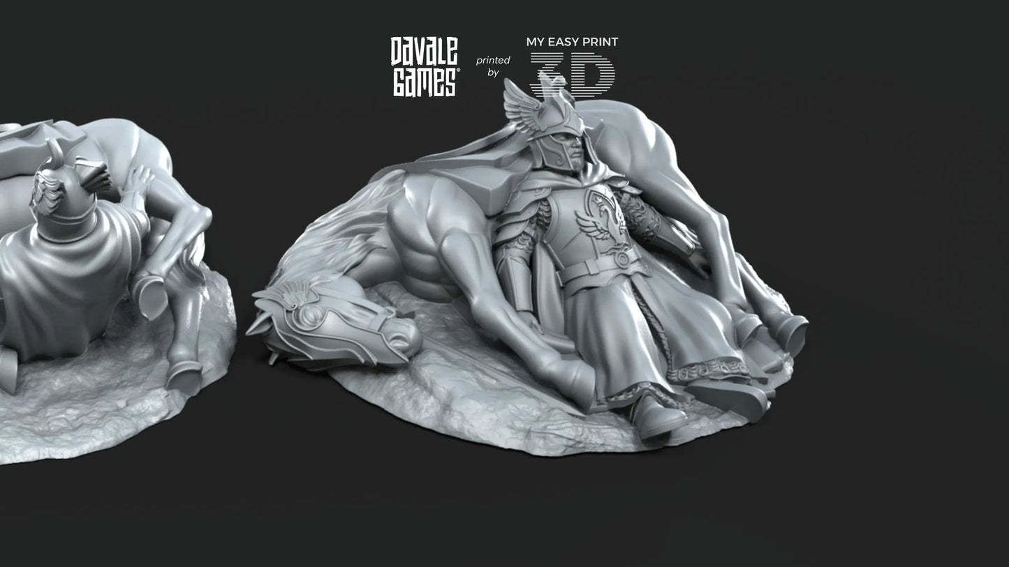 White Swan Riders Casualties - Davale Games - 3D Printed with high quality resin for LOTR/D&D games