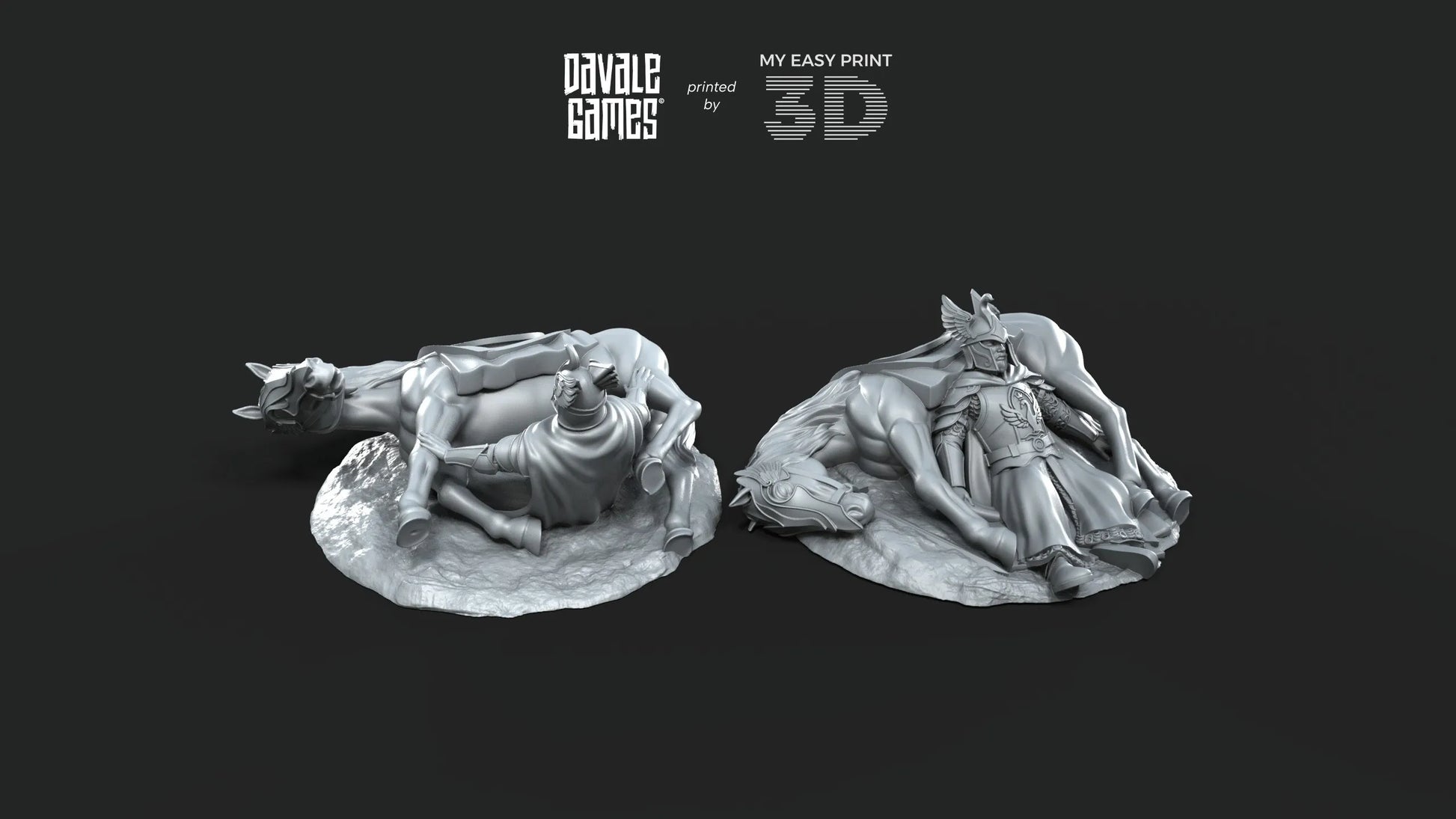 White Swan Riders Casualties - Davale Games - 3D Printed with high quality resin for LOTR/D&D games