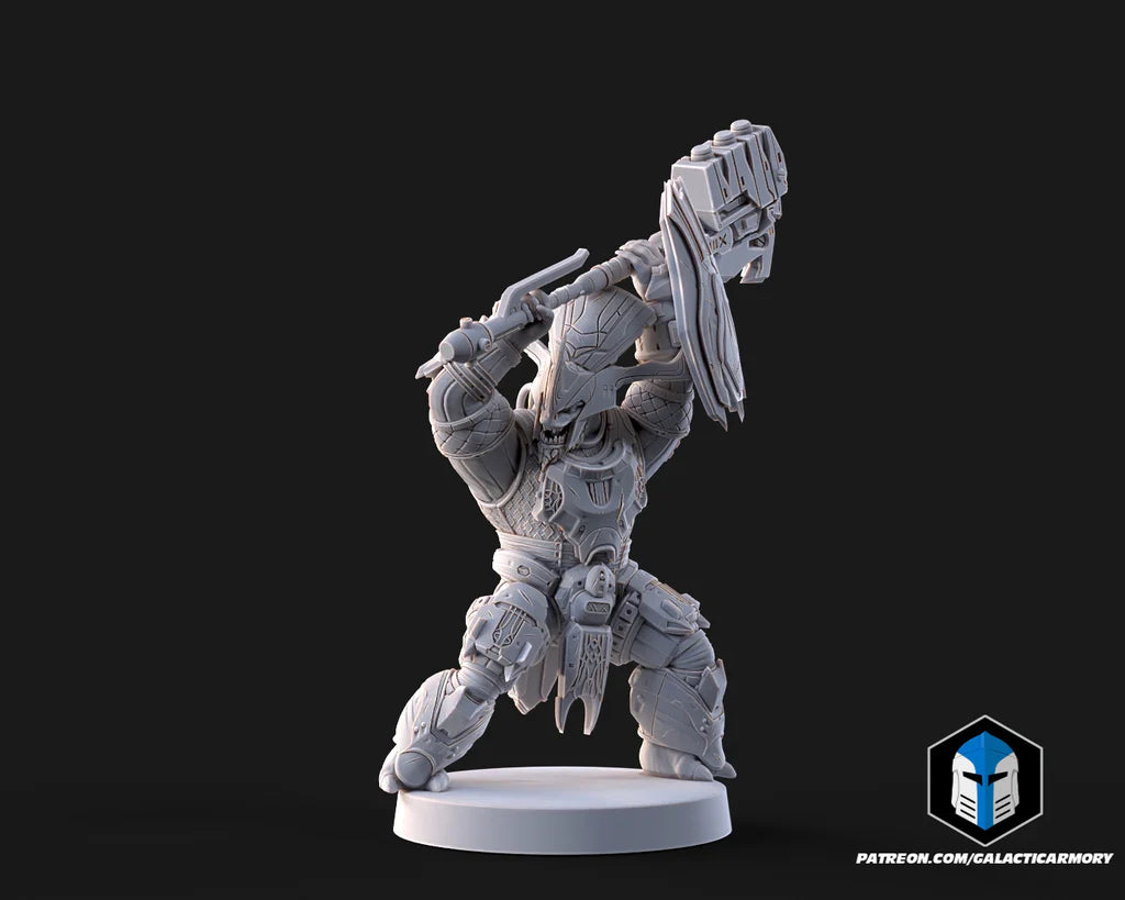 Halo Brute Chieftain Miniatures - Galactic Armory - 3D Printed with High Quality Resin for Wargame/Skirmish/D&D