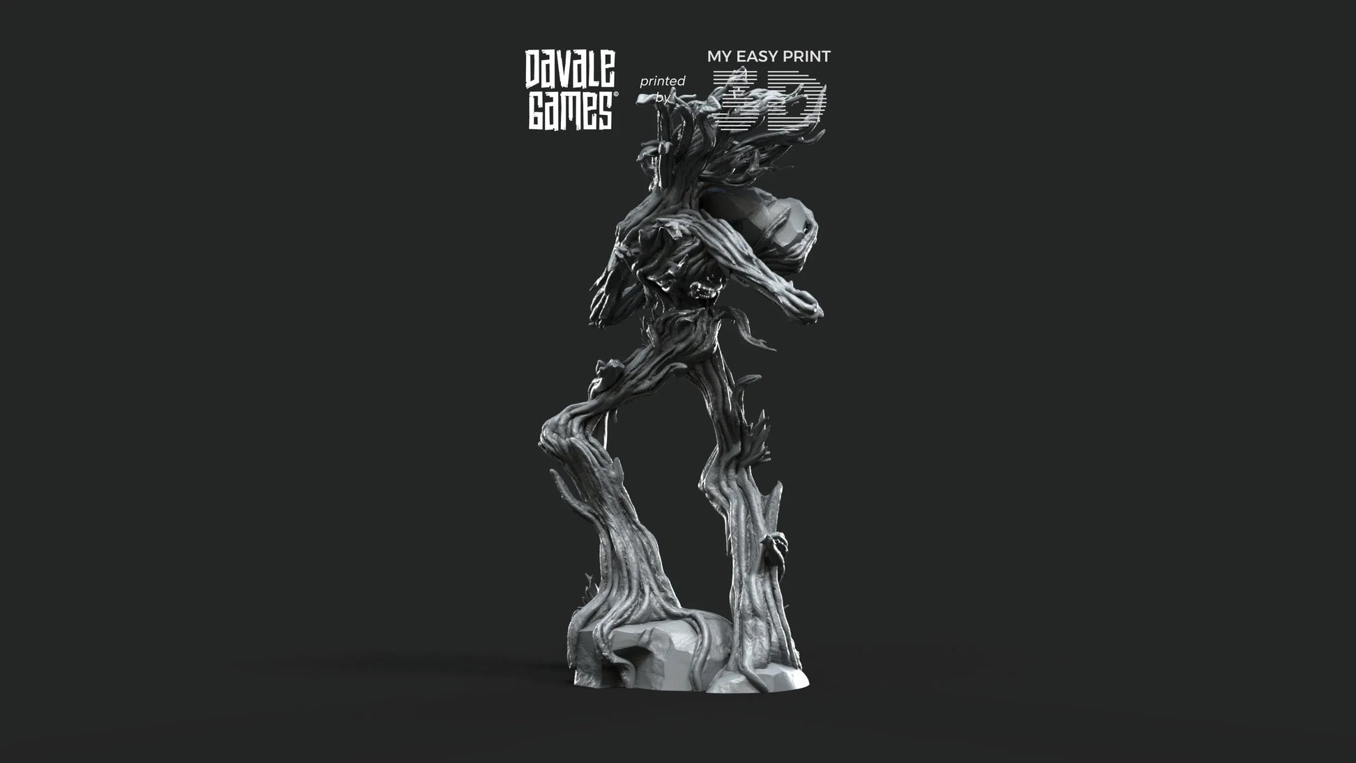 Tree Walker throwing rock - Davale Games - 3D Printed with high quality resin for LOTR/D&D games