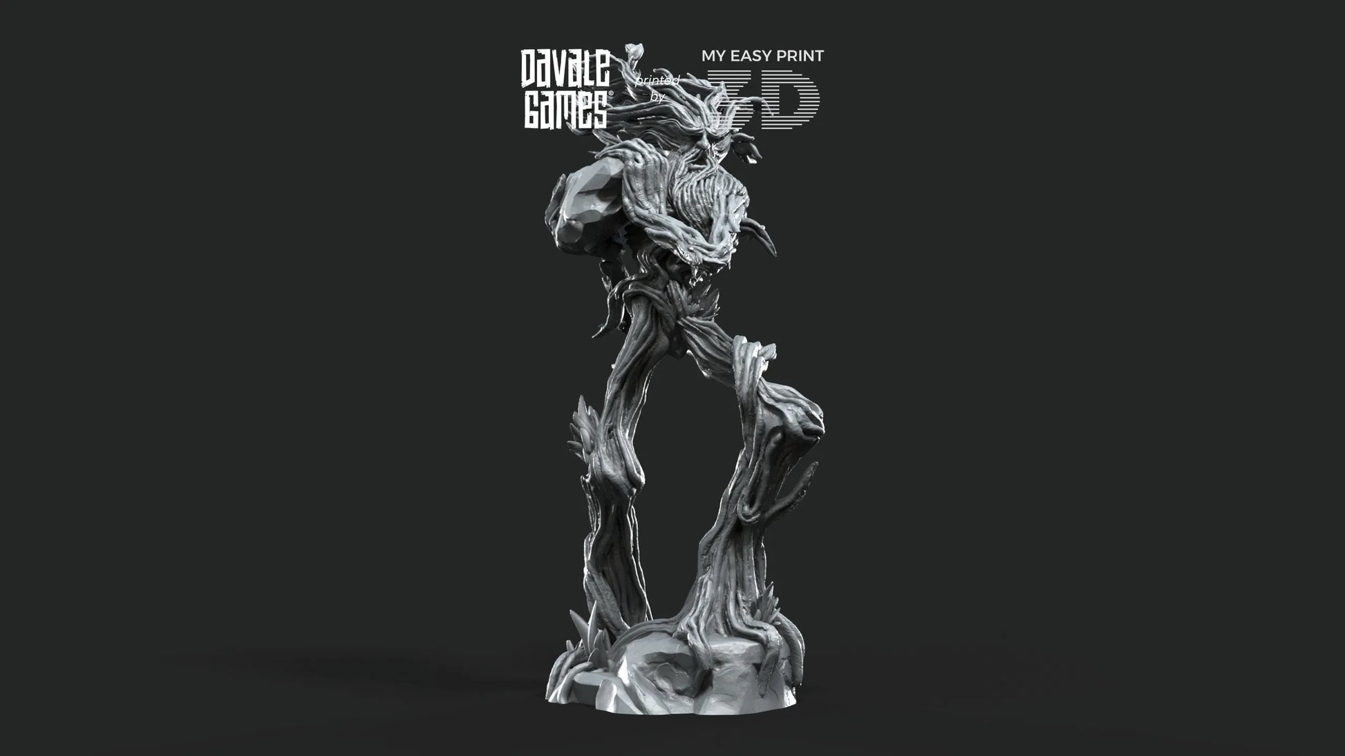 Tree Walker throwing rock - Davale Games - 3D Printed with high quality resin for LOTR/D&D games
