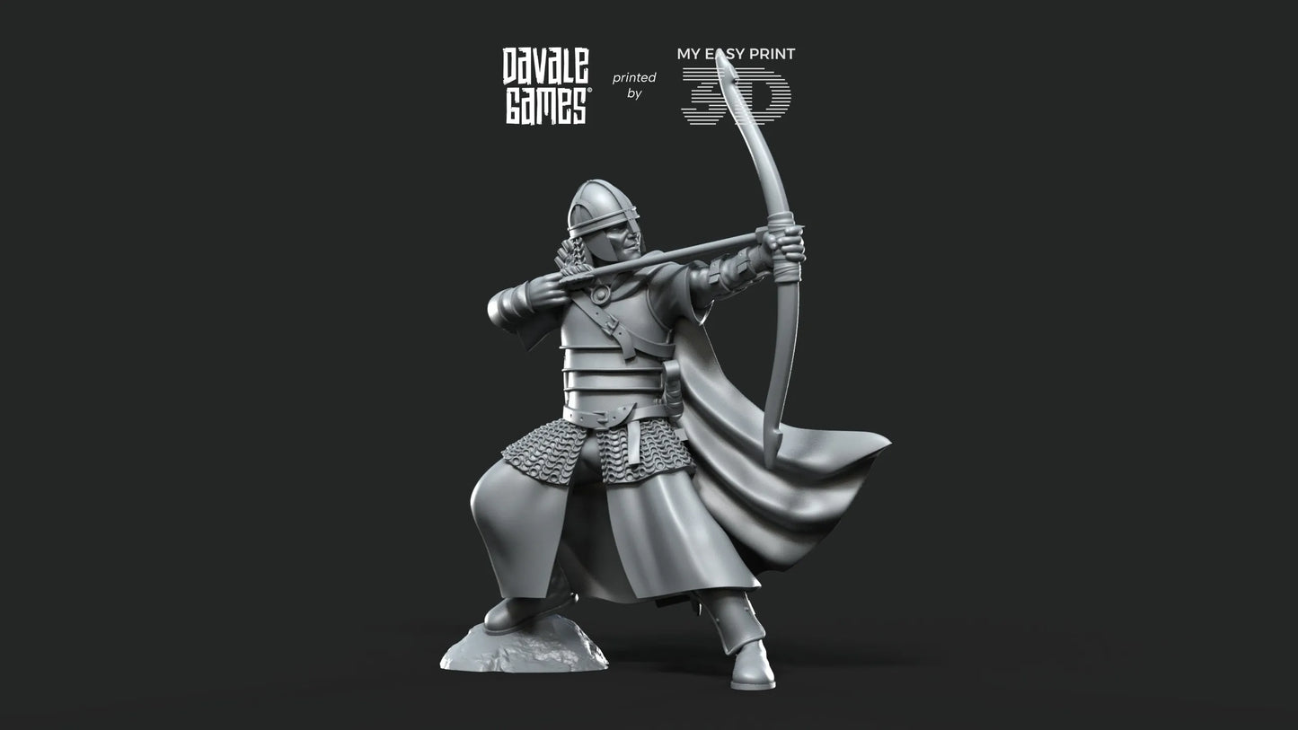 West Humans Archers - Davale Games - 3D Printed with high quality resin for LOTR/D&D games