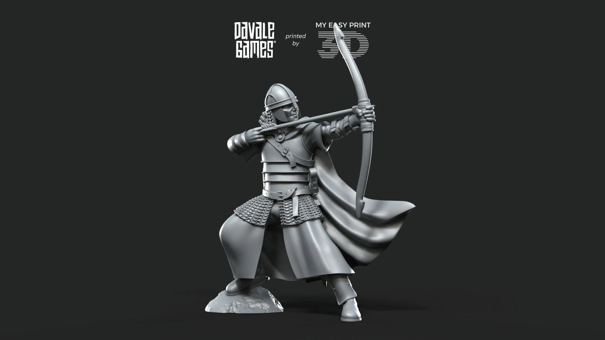 West Humans Archers - Davale Games - 3D Printed with high quality resin for LOTR/D&D games
