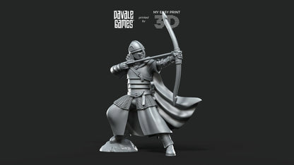 West Humans Archers - Davale Games - 3D Printed with high quality resin for LOTR/D&D games