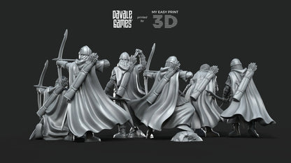 West Humans Archers - Davale Games - 3D Printed with high quality resin for LOTR/D&D games