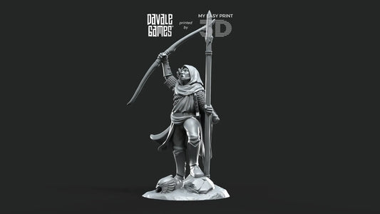 White Swan - Danher on foot - Davale Games - 3D Printed with high quality resin for LOTR/D&D games