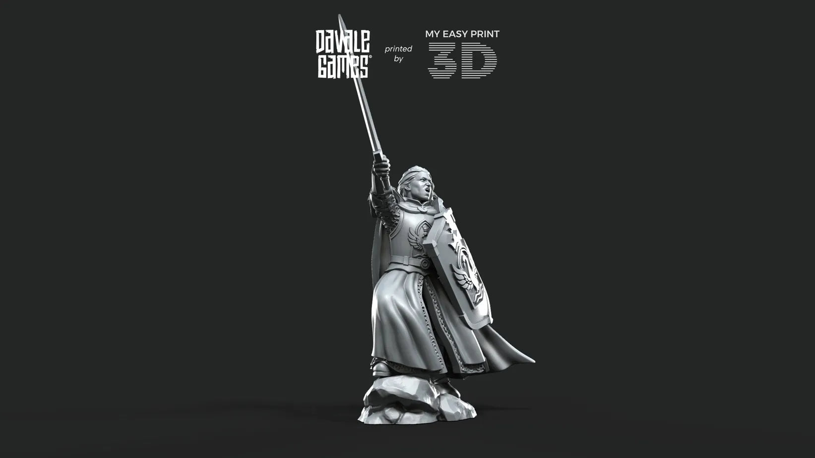 White Swan - Swan Warrior Captain - Davale Games - 3D Printed with high quality resin for LOTR/D&D games