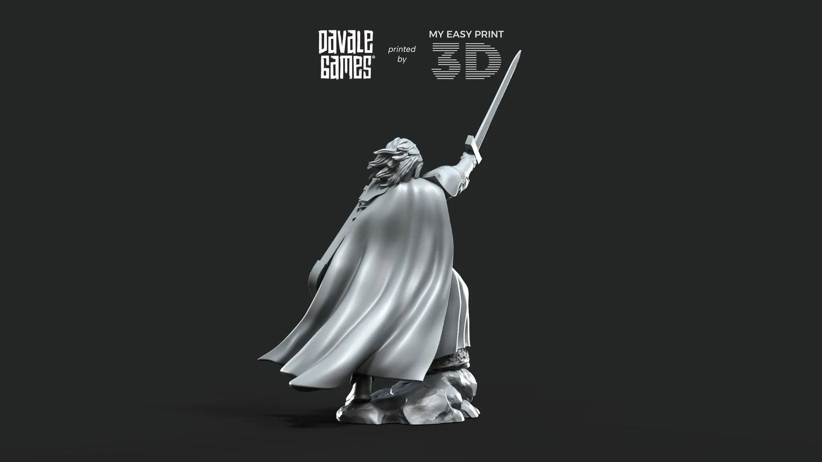 White Swan - Swan Warrior Captain - Davale Games - 3D Printed with high quality resin for LOTR/D&D games