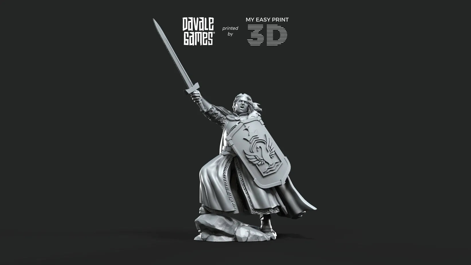 White Swan - Swan Warrior Captain - Davale Games - 3D Printed with high quality resin for LOTR/D&D games