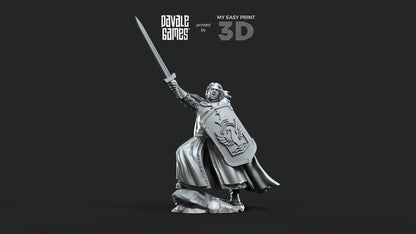 White Swan - Swan Warrior Captain - Davale Games - 3D Printed with high quality resin for LOTR/D&D games