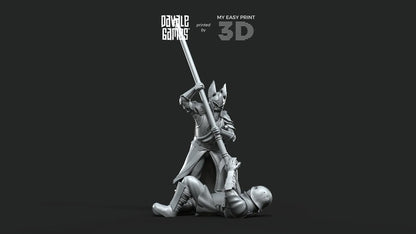 White Swan - Swan Pikemen - Davale Games - 3D Printed with high quality resin for LOTR/D&D games