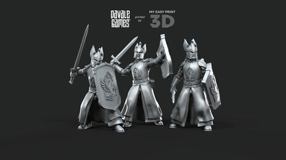 White Swan - Swan Warriors with Sword - Davale Games - 3D Printed with high quality resin for LOTR/D&D games