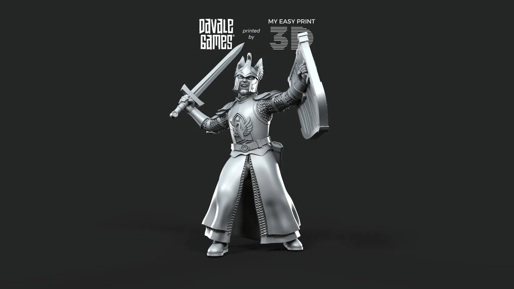 White Swan - Swan Warriors with Sword - Davale Games - 3D Printed with high quality resin for LOTR/D&D games