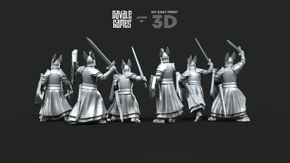 White Swan - Swan Warriors with Sword - Davale Games - 3D Printed with high quality resin for LOTR/D&D games