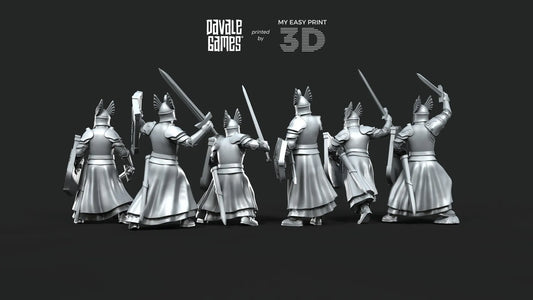 White Swan - Swan Warriors with Sword - Davale Games - 3D Printed with high quality resin for LOTR/D&D games