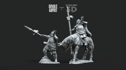 White Swan - Farrel the big - Foot and Mounted - Davale Games - 3D Printed with high quality resin for LOTR/D&D games