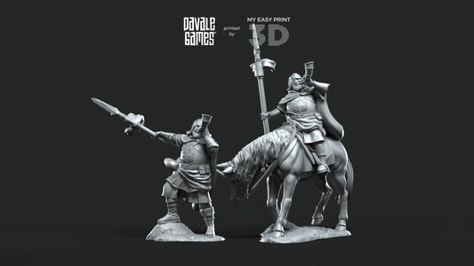 White Swan - Farrel the big - Foot and Mounted - Davale Games - 3D Printed with high quality resin for LOTR/D&D games