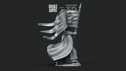 White Swan Banner - Foot and Mounted - Davale Games - 3D Printed with high quality resin for LOTR/D&D games