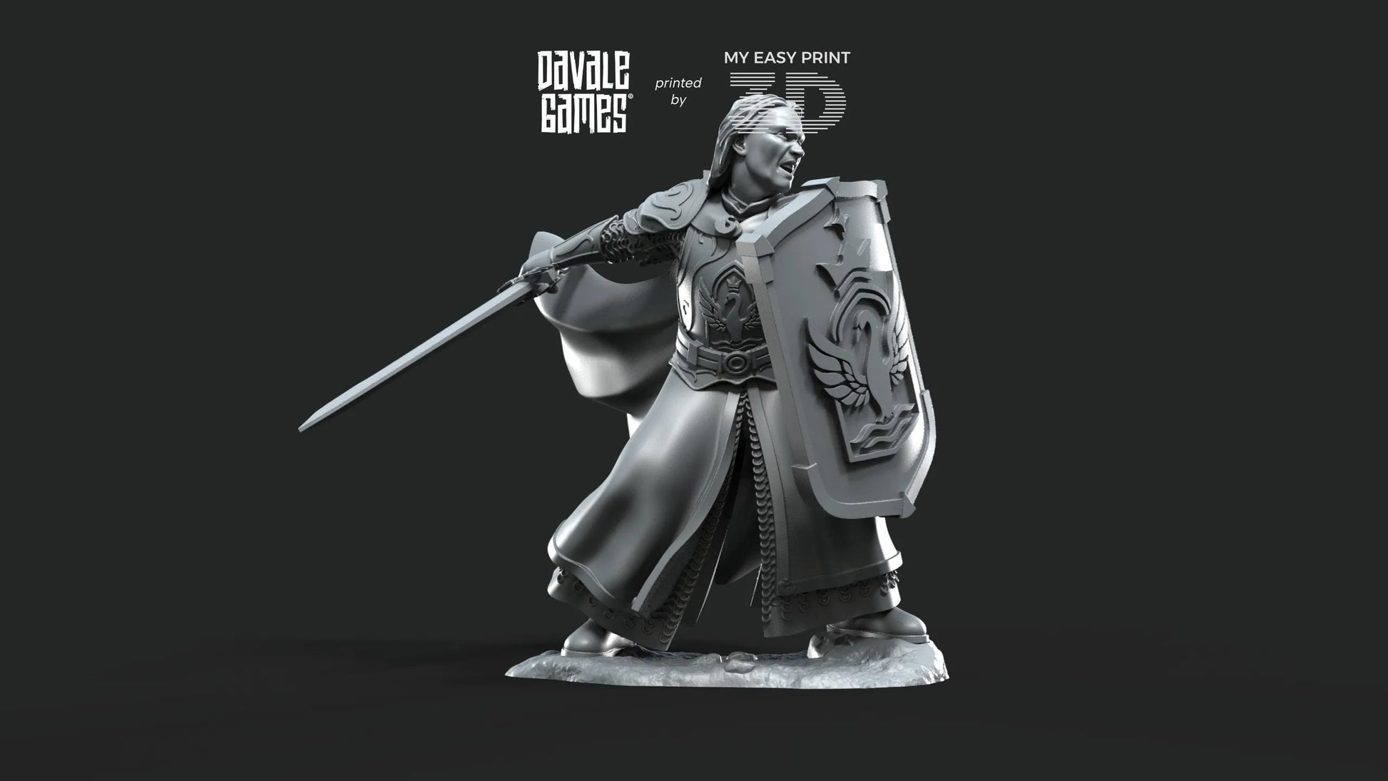 White Swan Amhërel The Prince - Foot and Mounted - Davale Games - 3D Printed with high quality resin for LOTR/D&D games