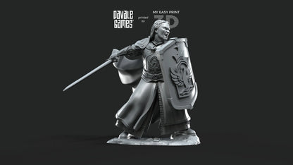 White Swan Amhërel The Prince - Foot and Mounted - Davale Games - 3D Printed with high quality resin for LOTR/D&D games