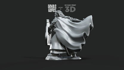 White Swan Amhërel The Prince - Foot and Mounted - Davale Games - 3D Printed with high quality resin for LOTR/D&D games