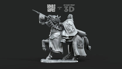 White Swan Amhërel The Prince - Foot and Mounted - Davale Games - 3D Printed with high quality resin for LOTR/D&D games