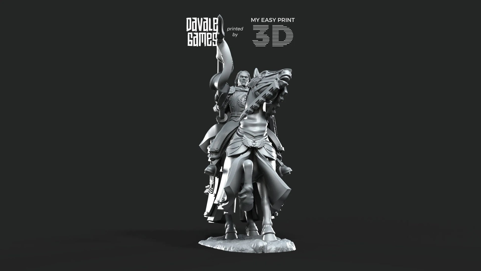 White Swan Amhërel The Prince - Foot and Mounted - Davale Games - 3D Printed with high quality resin for LOTR/D&D games