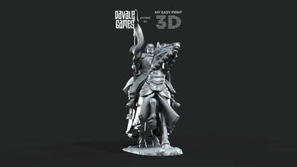 White Swan Amhërel The Prince - Foot and Mounted - Davale Games - 3D Printed with high quality resin for LOTR/D&D games
