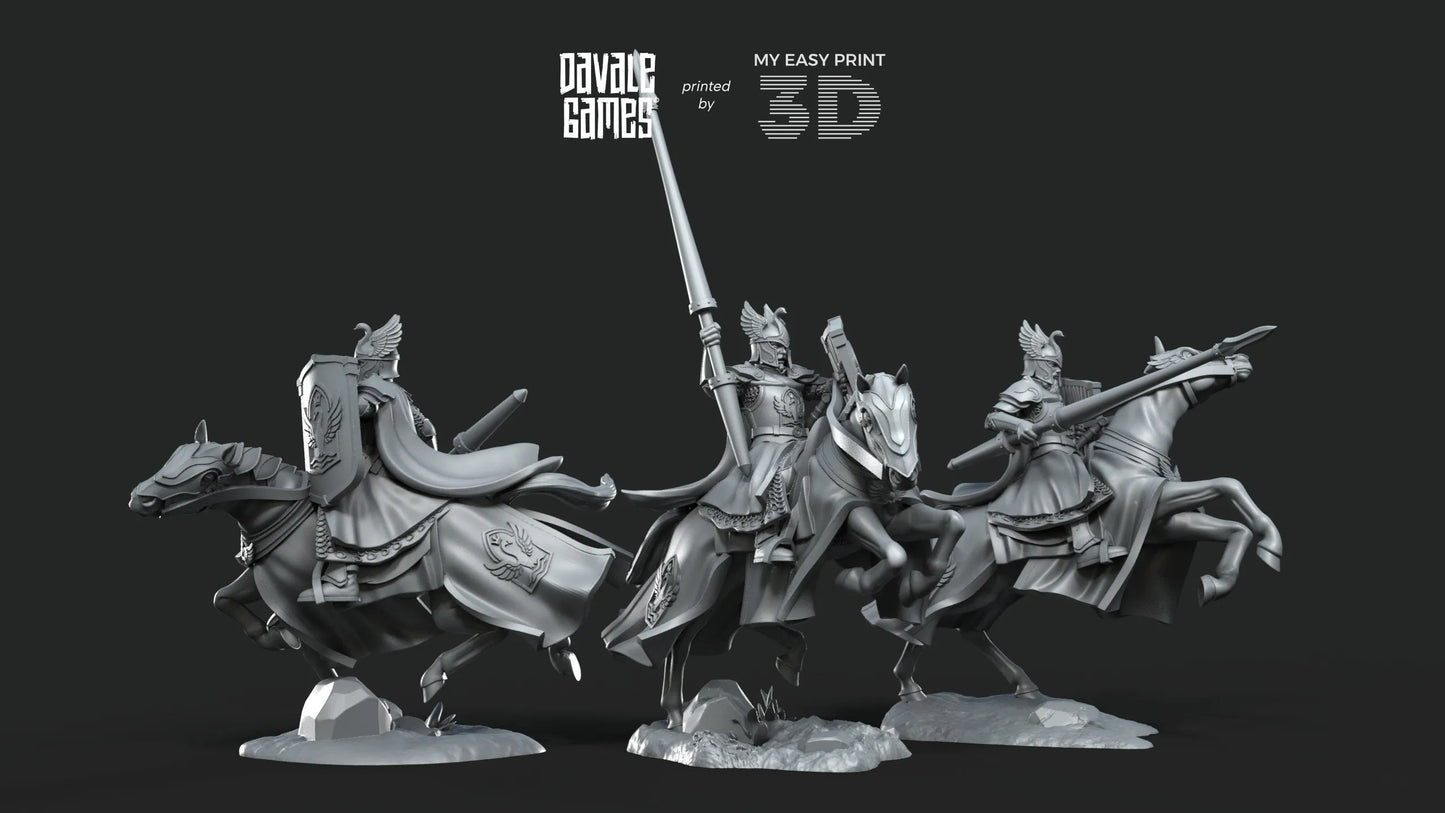 White Swan Riders - Davale Games - 3D Printed with high quality resin for LOTR/D&D games