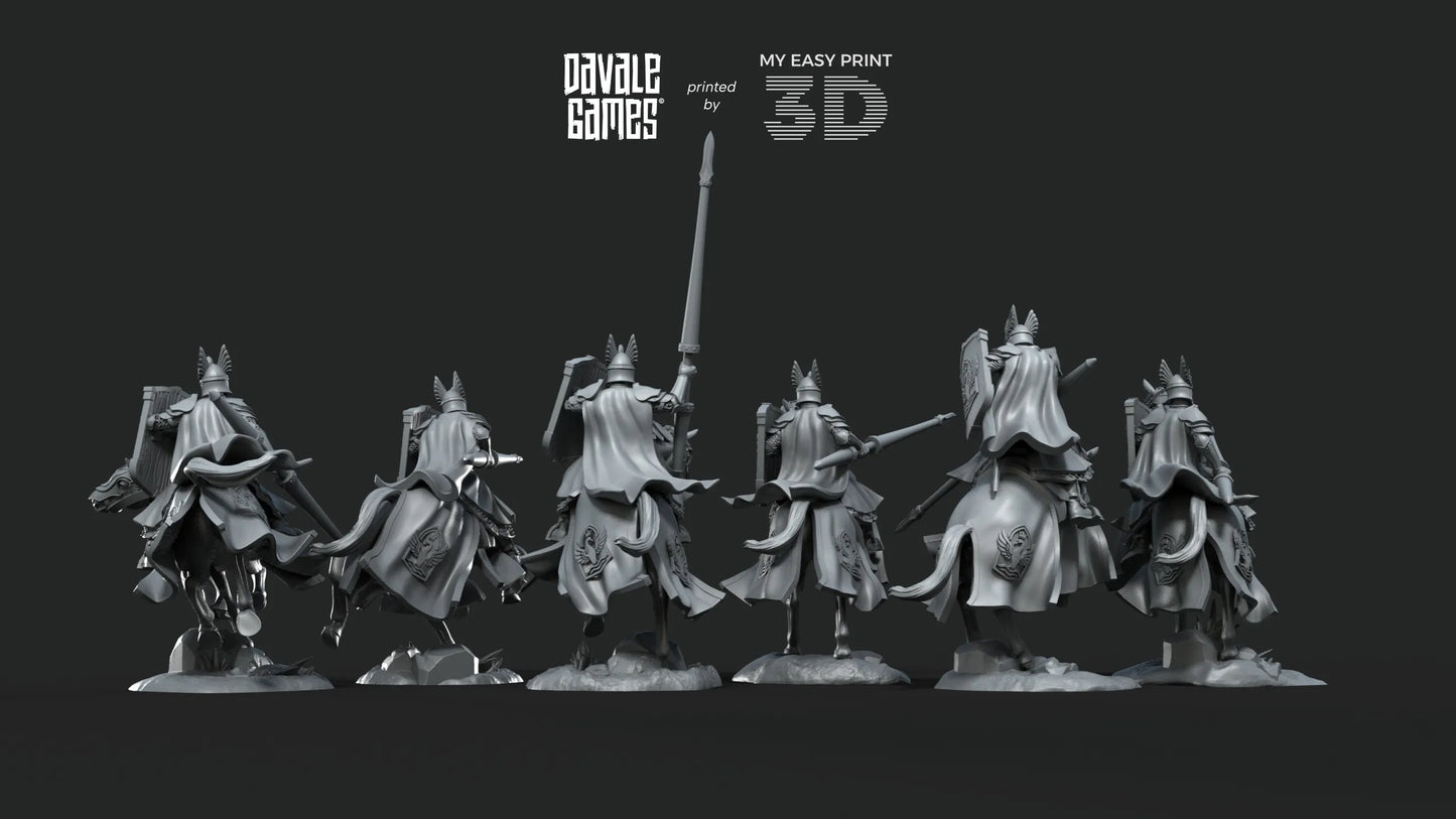 White Swan Riders - Davale Games - 3D Printed with high quality resin for LOTR/D&D games