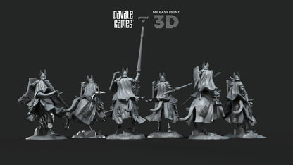 White Swan Riders - Davale Games - 3D Printed with high quality resin for LOTR/D&D games