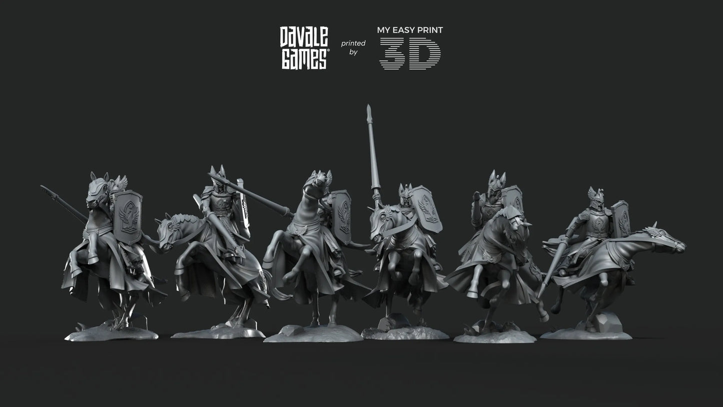 White Swan Riders - Davale Games - 3D Printed with high quality resin for LOTR/D&D games