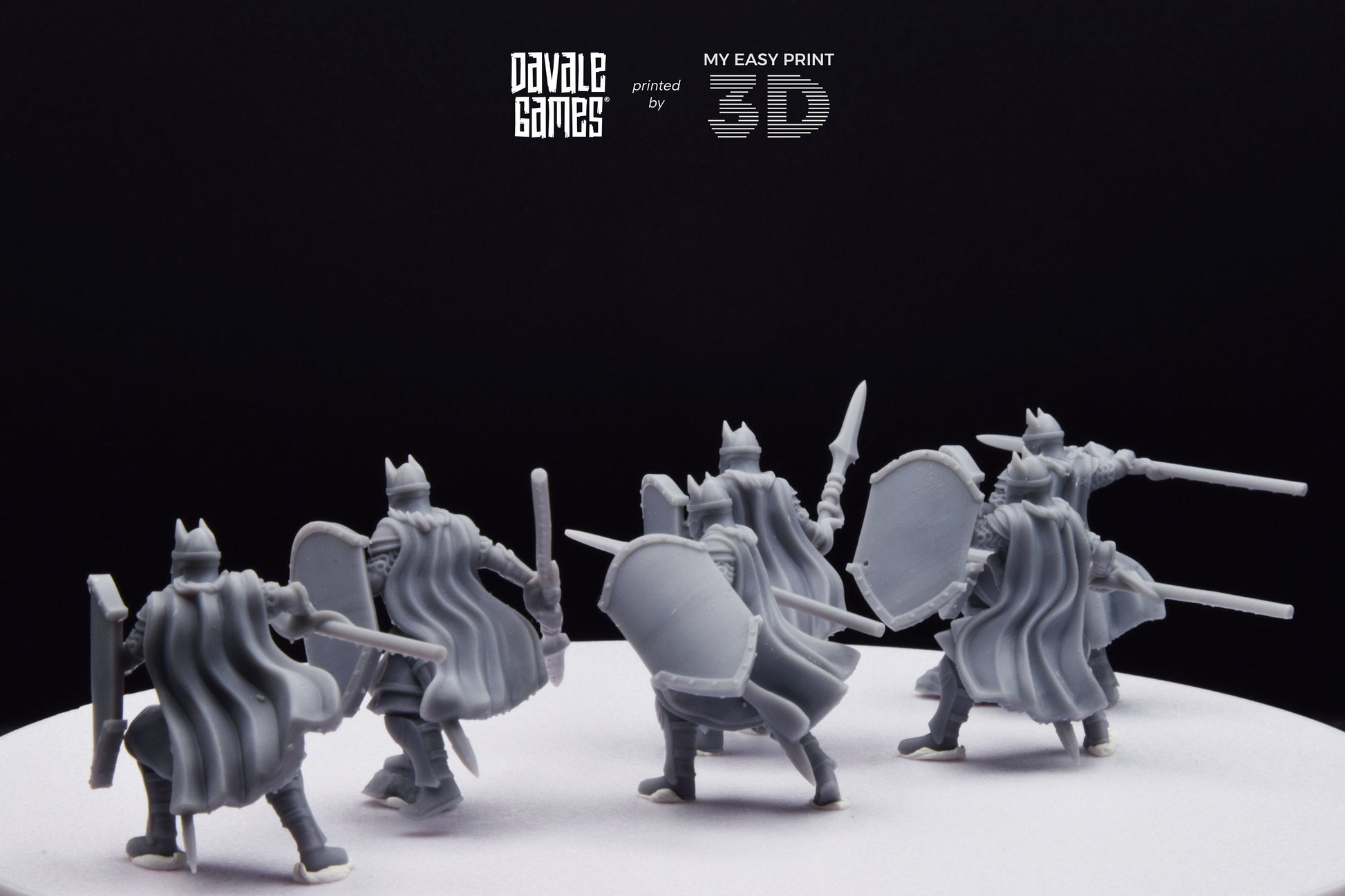 High Human with Spear - Davale Games - 3D Printed with high quality resin for LOTR/D&D games