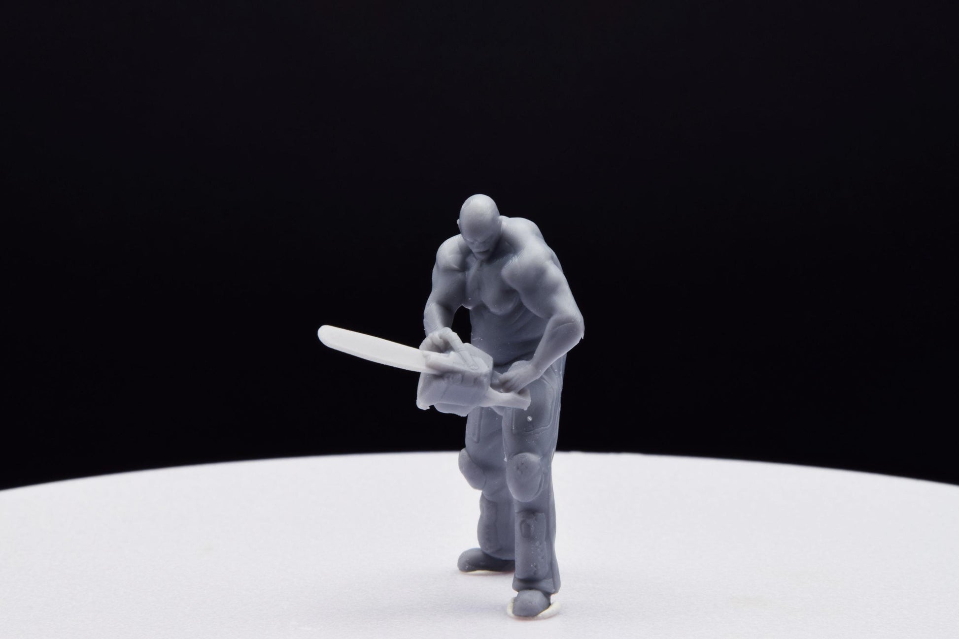 Doom Zombie Chainsaw Miniature - Fanmade - TheSTLSmith - 3D Printed with high quality resin for Skirmish/D&D games