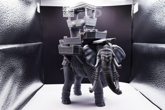 War Elephant with Archer Castle - Davale Games - 3D Printed with high quality resin for LOTR/D&D games