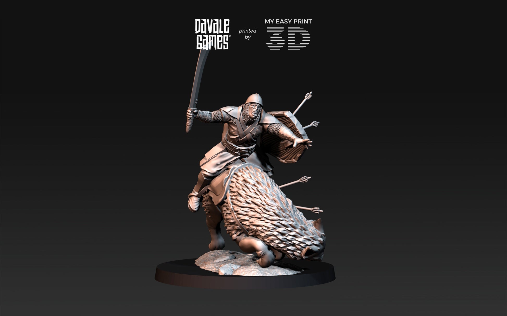 Death Warg Rider - Mounted - Davale Games - 3D Printed with high quality resin for LOTR/D&D games