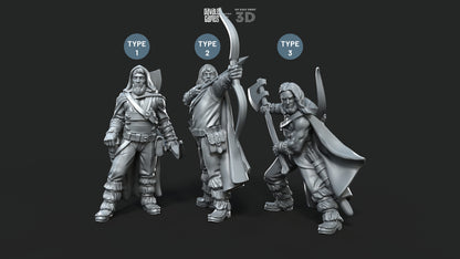 Bearmen on foot - Davale Games - 3D Printed with high quality resin for LOTR/D&D games