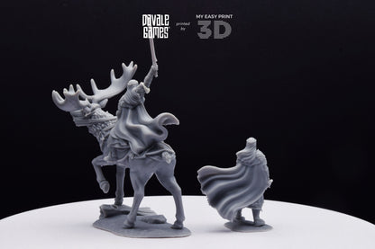 King of the Forest - Foot and Mounted - Davale Games - 3D Printed with high quality resin for LOTR/D&D games