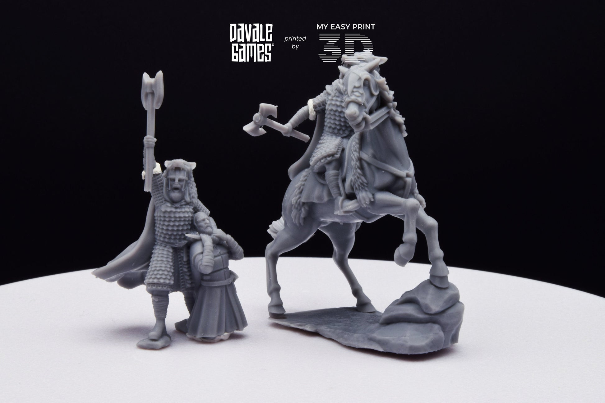 Lord Mountain The Wolf - Foot and Mounted - Davale Games - 3D Printed with high quality resin for LOTR/D&D games