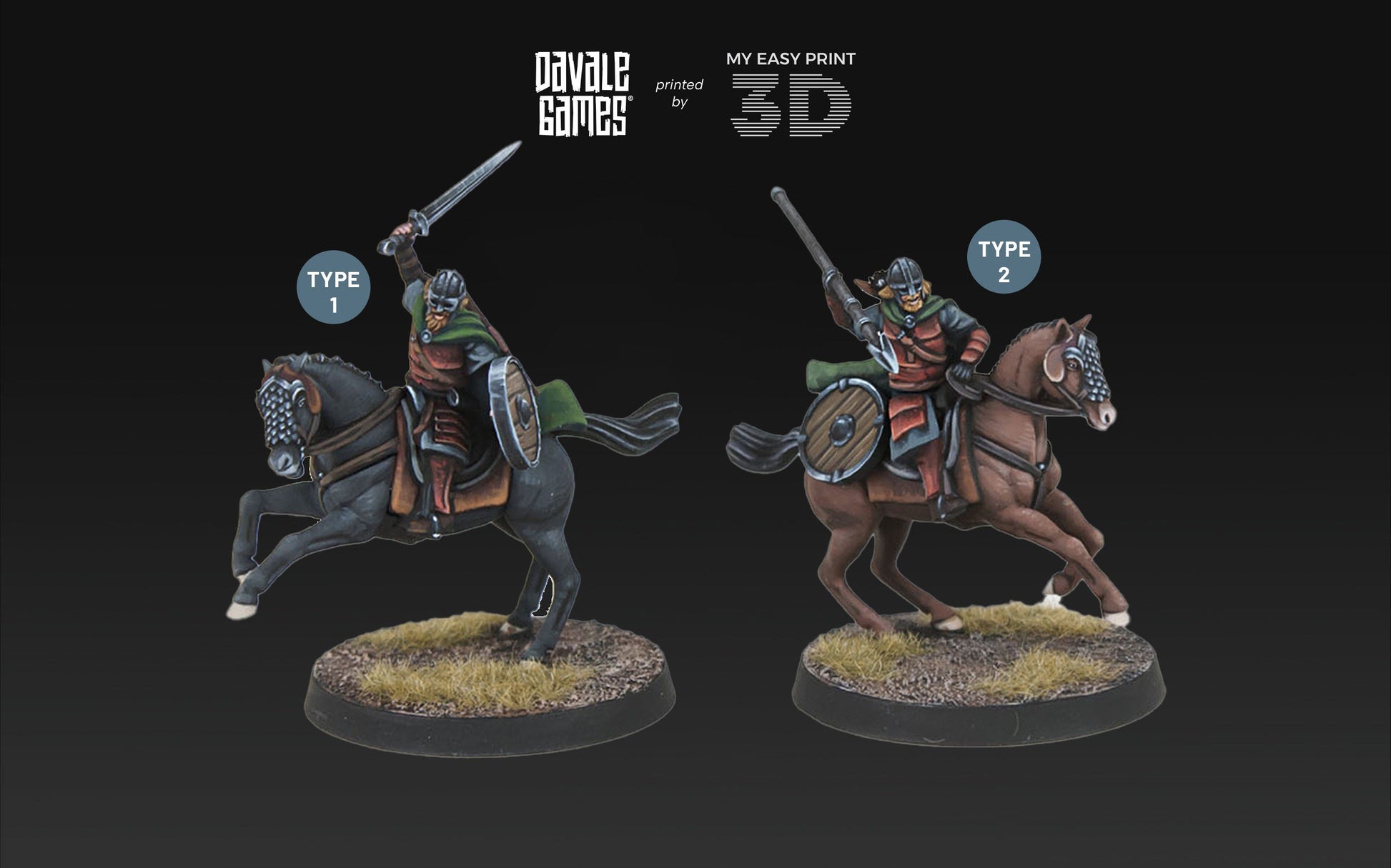 West Riders - Mounted - Davale Games - 3D Printed with high quality resin for LOTR/D&D games