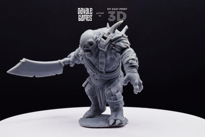 Anagar Troll Commander - Dead City - Davale Games - 3D Printed with high quality resin for LOTR/D&D games