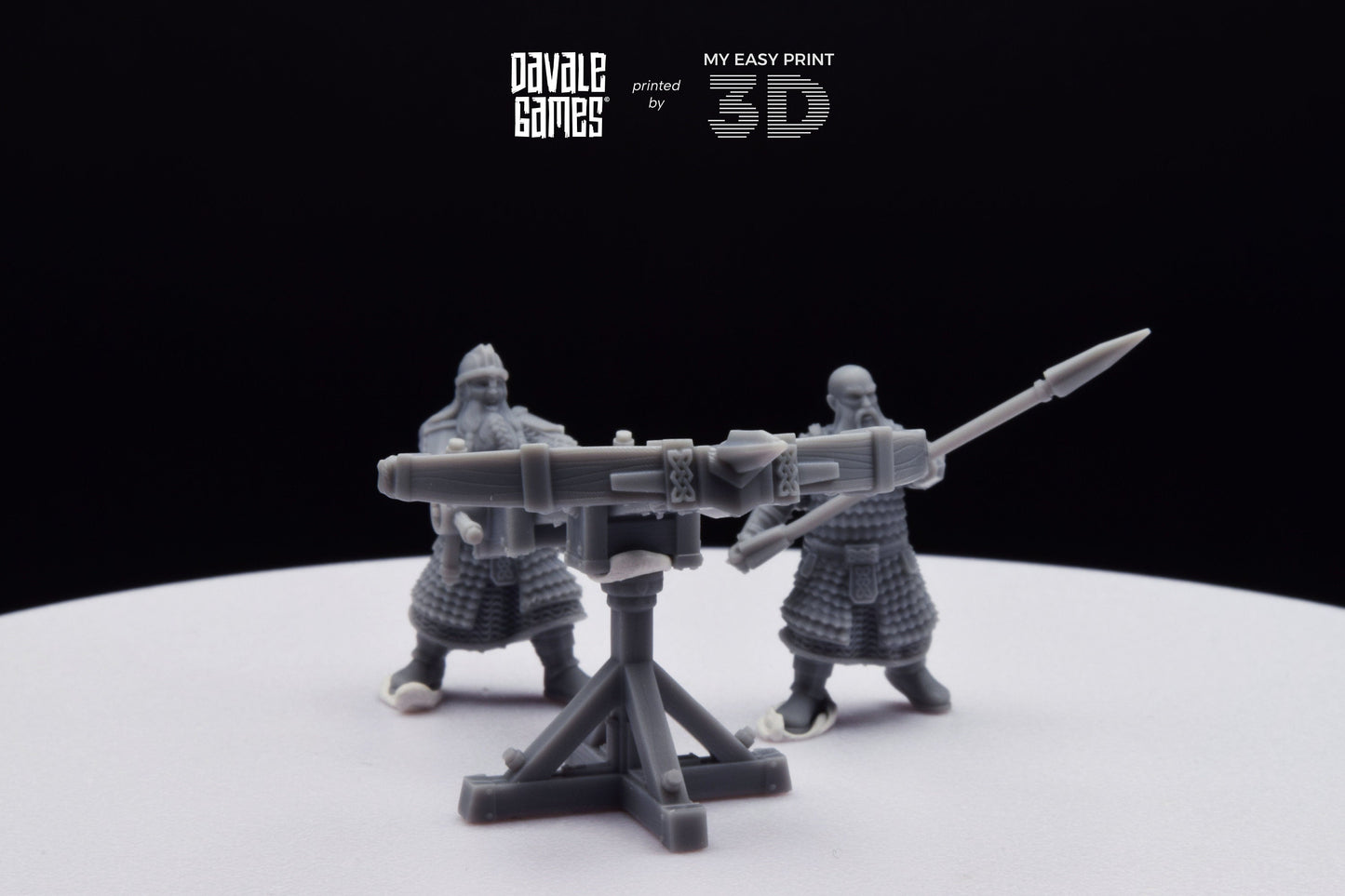 Dwarf Ballista - Davale Games - 3D Printed with high quality resin for LOTR/D&D games