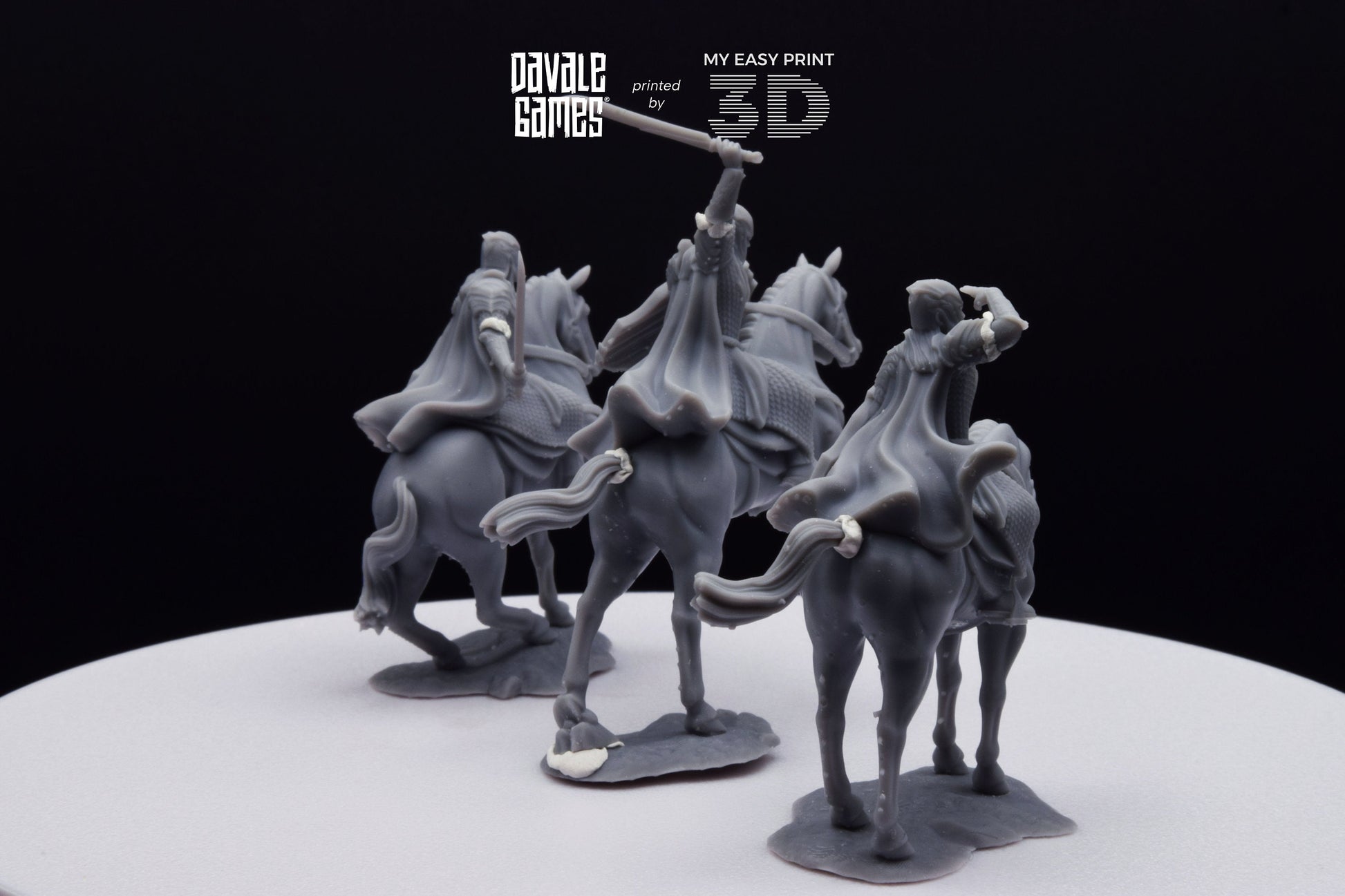 Armoured Wood Elf on Horse - Davale Games - 3D Printed with high quality resin for LOTR/D&D games