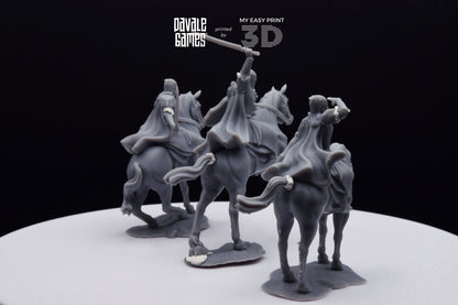Armoured Wood Elf on Horse - Davale Games - 3D Printed with high quality resin for LOTR/D&D games