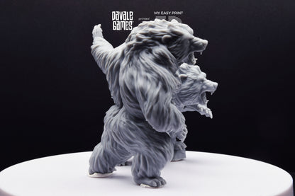Giant Bears - Davale Games - 3D Printed with high quality resin for LOTR/D&D games