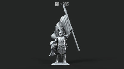 Grey Castle Banner - Davale Games - 3D Printed with high quality resin for LOTR/D&D games