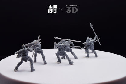 Goblin with Spear - Davale Games - 3D Printed with high quality resin for LOTR/D&D games