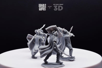 Dragon Army Elite with Sword and Shield - Davale Games - 3D Printed with high quality resin for LOTR/D&D games