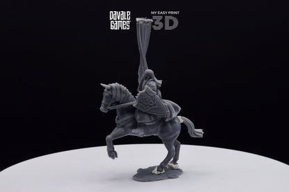 Wood Elf Banner - Mounted - Davale Games - 3D Printed with high quality resin for LOTR/D&D games