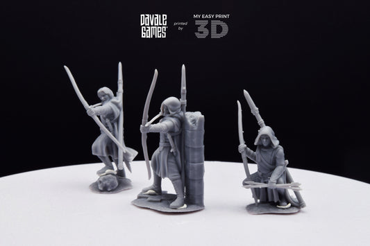 Grey Castle Rangers - Davale Games - 3D Printed with high quality resin for LOTR/D&D games